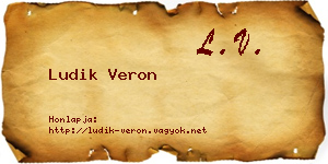 Ludik Veron névjegykártya